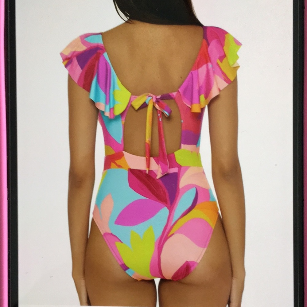 New Swimming suits Trina Turk size 14 - Picture 4 of 10